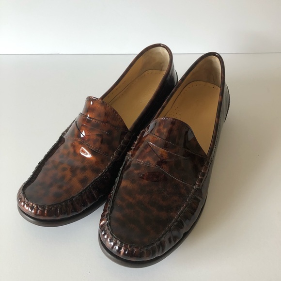 cole haan leopard loafers